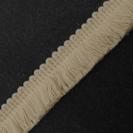 20mm (3/4") Decorative Cotton Fringe Trim by 4-Yard, Natural, TR-11139