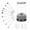 9pcs Screwdriver Set Flathead CrossHead Screwdrivers Kit with Rotating Base