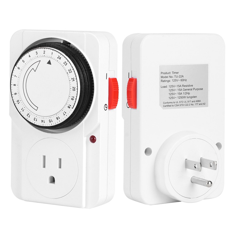 Mechanical Timer Socket 24‑Hour Cycle Timing Controller Socket Home Supplies