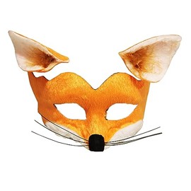 Bristol Novelty EM713 Fox Set Mask | Orange | Pack of 1 Ears Costume, Unisex-Adult, White, One Size