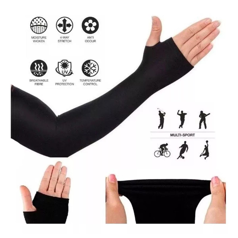 Veraly 5 Par Mangas Protectoras Uv Deportes Licra Protector Sol