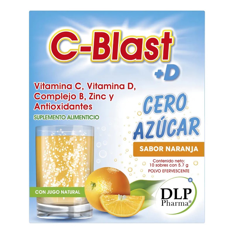 C-blastd Vitamina C D Complejo B Zinc Antioxidantes 3cajas Sabor