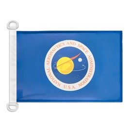 United States NASA NAUTICAL Flag 18'' x 12'' - US National Aeronautics and Space Administration flags 30 x 45 cm - Banner 12x18 in for boat - AZ FLAG