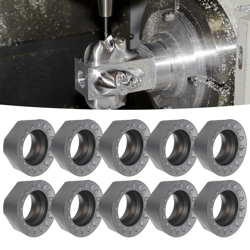 10Pcs Turning Insert Carbide Round Blade Lathe Cutter Milling CNC