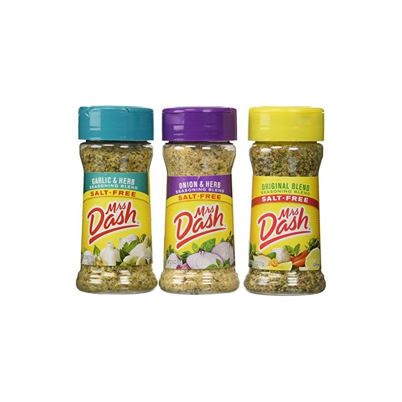 Mrs. Dash Combo All Natural Seasoning Blends 2.5 oz; Original,Onion&Herb,Garlic&Herb