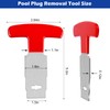 Pool Plug Removal Tool with Handle Grip, Upgraded Metal Eyeball