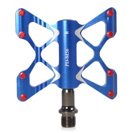 ThinkTop Bike Pedals 3 Bearing Road Mountain Bike Platform Pedals Flat Sealed Lubricate Bearing Axle 9/16 Inch for BMX MTB