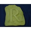 R Monogram Alphabet Letter Plastic Craft Mold use with Concrete