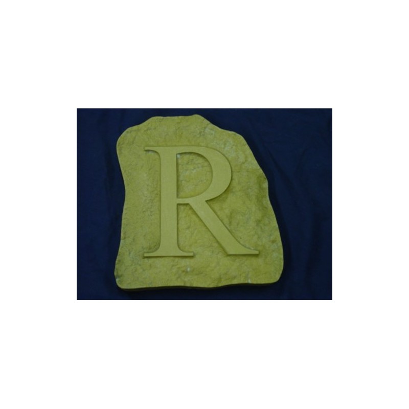 R Monogram Alphabet Letter Plastic Craft Mold use with Concrete