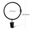 Ginbel Direct 24 Pack 2 Inches Curtain Rings with Clips,