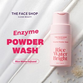 The Face Shop Polvo Limpiador Enzimático Iluminador De Agua De Arroz, Exfoliante Suave Con Aha, Piel Radiante, Pulidor De Arroz Para El Rostro, Cuidado De La Piel Coreano 55 G / 1,94 Oz