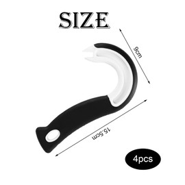 4 Pcs Ring Pull Can Opener Aid, Can Pull Tin Ring Opener, J Shaped Kitchen Aid Opener Pull Helper Hook Can Opener Locking Rings Opener Opens Cans with Ease for Weak Hands Tin Openers That Work