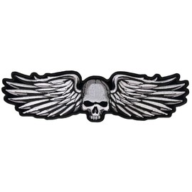 Hot Leathers-PPA6810 Skull and Wings Patch (Multicolor, 5" Width x 2" Height)