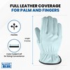 Rugged Blue Leather Driver Gloves | Color Coded Cowhide Gloves