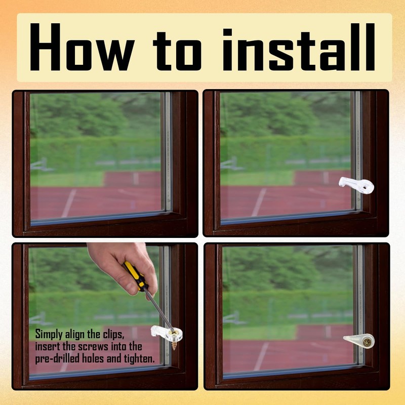 80 Pcs Storm Window Clips,Screen Clips to Hold The Screen