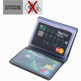 GAMBC Credit Card Holder RFID Protection Credit Card Case Credit Card Case Credit Card Holder Credit Card Holder Made of Semi-Rigid Plastic for 8 Cards