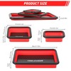 TOOLEAGUE 3Pcs Collapsible Magnetic Parts Tray Set with 15Lb Magnetic