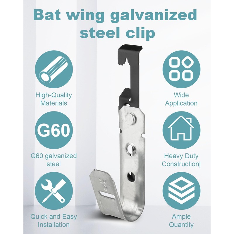 AOKLIT 50 Pcs Metal J Hooks Cable Support 3/4 Inch