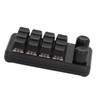 Mini Gaming Keypad 12 Keys 2 Knobs Blue Switch Black