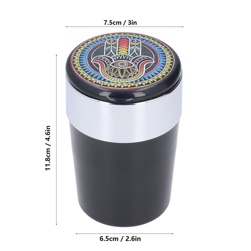 Car Ashtray Smokeless Blue LED Ashtray Cup Holder with Double