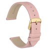 WOCCI 16mm Watch Strap with Gold Buckle, Elegant Genuine Leather