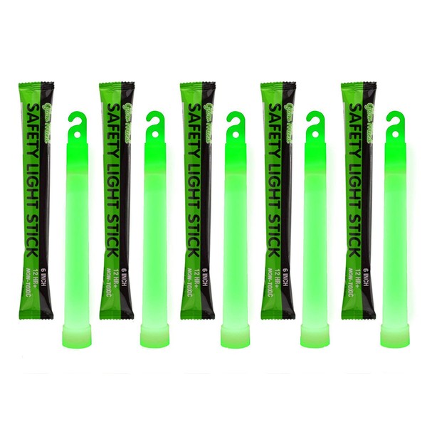 Glow Mind 12 Ultra Bright Glow Sticks - Emergency Light Sticks for Camping Accessories, Parties, Hurricane Supplies, Earthquake, Survival Kit and More - Lasts Over 12 Hours (Green)