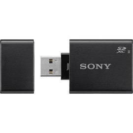 Sony MRW-S1 - Lector de Tarjetas de Memoria Uhs-II USB 3.0 de Alta Velocidad para Tarjetas SD, Color Negro, 2.25 x 1.25 x 0.4 Pulgadas