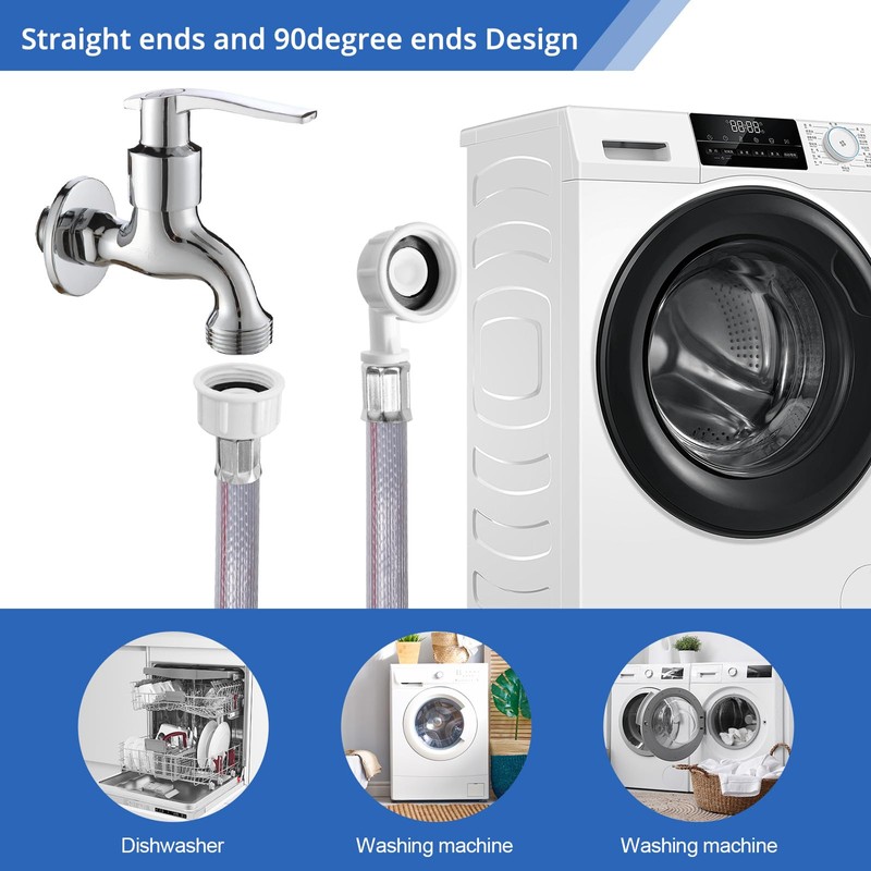 Universal Washing Machine Dishwasher Hose Cold Water Hose Fill Inlet