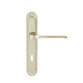 domino TIPO M9 BB Deadlock 72 Door Handle Set for Room Doors Long Plate Set Door Handle Set Door Fittings Colour: Nickel / Material: Aluminium