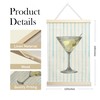 NQDWX Pastel Martini Striped Hanging Flag - Wall Decor for