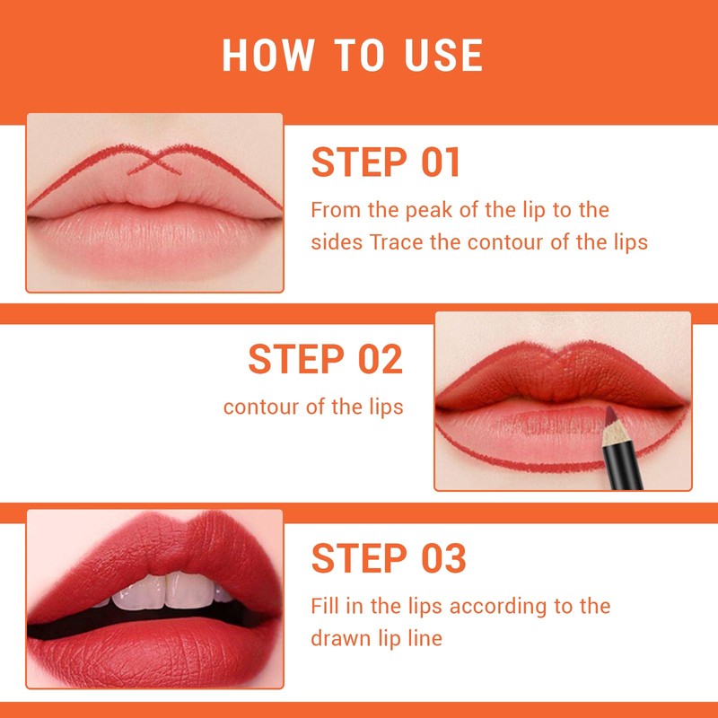 XdealCozyxc 12 Pcs Lip Liner Set, Long Lasting Lip Liners