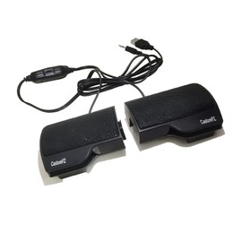 CastomFZ Mini Computer Speaker, Desktop Speaker with Wire Connector for Computers, TVs, PC, Laptop, Black