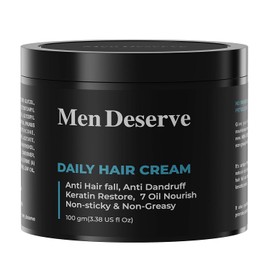 Men Deserve Daily Hair Cream (7 oil nourish) for Hair fall control, Dandruff Control,and Keratin Restore