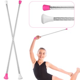 HyDren HyDren Twirling Baton Unisex Gymnastics Dance Metal Baton Marching Band Parade Stick for Talent Shows, Artistic Dancing Twirling(26 Inch,White, Pink)