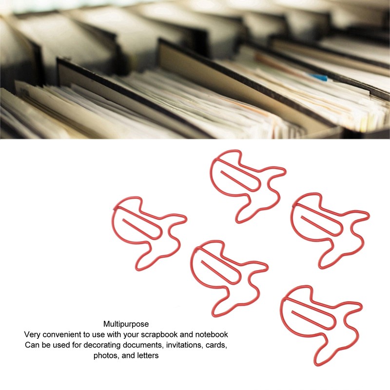 100pcs Paper Clips Prevent Slip Cute Rabbit Shaped Decorative Bookmark