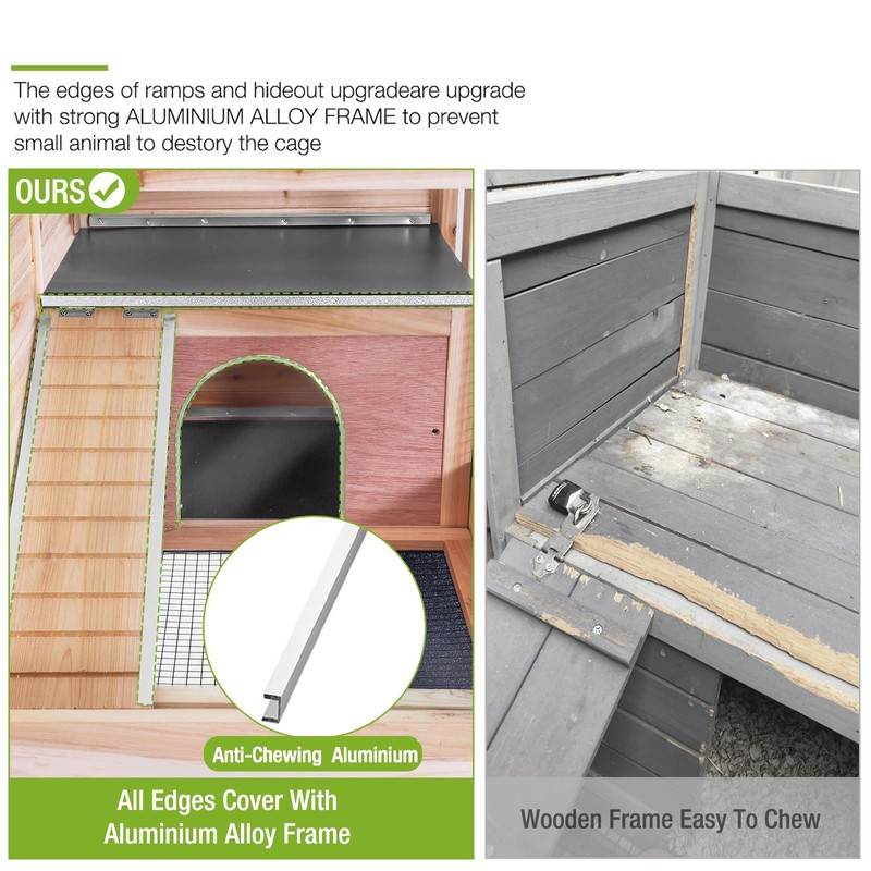 GUTINNEEN Guinea Pig Cages with Anti Chewing Edges and Cool