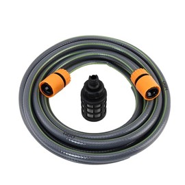JOVANT Garden Hose and Plastic Quick Connector Set, 1/2 Inch ID 16FT Water Tubing Hose Durable Water Hose with Hose Fittings (1)