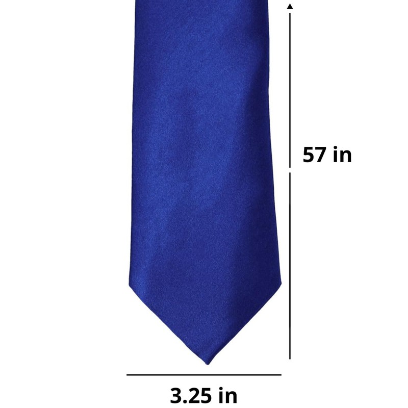 tiemart Solid Color Necktie (Sapphire Blue)