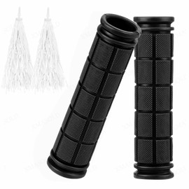 Bike Handle Grips with Tassel Streamers, Non-Slip-Rubber Bicycle Handlebar Grips for Kids Girls Boys，Specialized Replacement Bike Grips, for Scooter Foldable Mountain Bicycle Tricycle BMX MTB