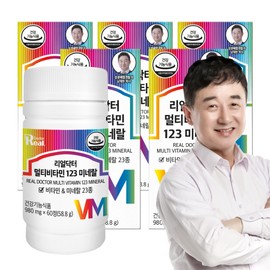Real Doctor Multivitamin 123, 23 minerals, multivitamin, 1 tablet per day, 60 tablets, 5 pieces / 리얼닥터 멀티비타민 123 미네랄 23종 종합비타민 1일1정 60정, 5개