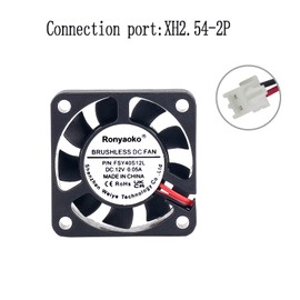 Ronyaoko 2Pcs DC12V Brushless Silent Compute Fan 40mmx10mm Case Fan for Small Electronic Equipment Cooling 4010 Cooling Fan XH2.54