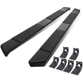 Auto Dynasty 5.5 Inches Side Step Nerf Bar Running Boards Compatible with Dodge Ram 1500 2500 3500 Extended/Quad Cab 09-22, Aluminum, Black Powdercoated