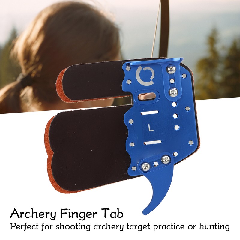 Rustic Leather Archery Finger Tab Right Hand Archery Finger Guard