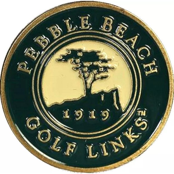 PEBBLE BEACH - GREEN - Retro STYLE Magnetic GOLF BALL