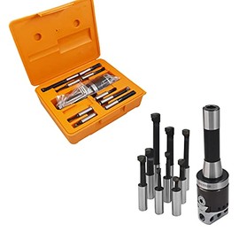 TINVHY 9-Pack Set 2 Boring Head R8 Shank 1/2 Carbide Boring Bar Set Replacement for Bridgeport Milling