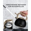 Poliviar Modern Kettle Induction Whistling Kettle Stainless Steel Tea Kettle