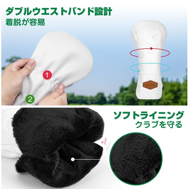 Golf Club Headcovers Poker Design Golf Headcovers Premium Leather Driver