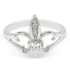 Kappa Kappa Gamma Fleur-de-Lis Ring with CZs | Fleur De