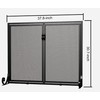 Fire Beauty Fireplace Screen with Hinged Doors, Powder Coated Steel