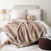 BATTILO HOME Luxury Faux Fur Throw Blanket, Soft Cozy Mink